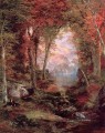 The Autumnal Woods Under the Trees landscape Thomas Moran